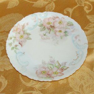 Antique LIMOGES ELITE Hand Painted Plate Pastel Floral Cottagecore